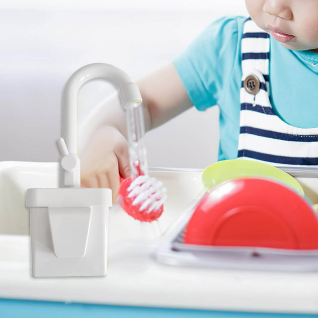 Robinet de Cuisine 30 cm, Robinet d'Eau Réaliste, Ensemble de Jeu, Accessoires de Maison Remplaçables pour Enfants