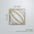 thumbnail image 3 of Ekena Millwork 23 3/8"W x 23 3/8"H x 3/8"T Large Otis Decorative Fretwork Wood Wall Panels, Red Oak, 3 of 18