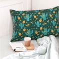 thumbnail image 4 of Gaeub Pineapple And Cactus Print Double Sided Plush Decorative Throw Pillow Cover, Sofa Cushion Cover, Plush Cushion Cover，Excluding Pillow Core-14"x20", 4 of 6