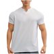 thumbnail image 2 of pstuiky camisetas para hombre, Blusas casuales de verano para hombre, de manga corta, color liso, con cuello en V, holgadas y elásticas, para fitness camisetas de hombre xl, 2 of 6