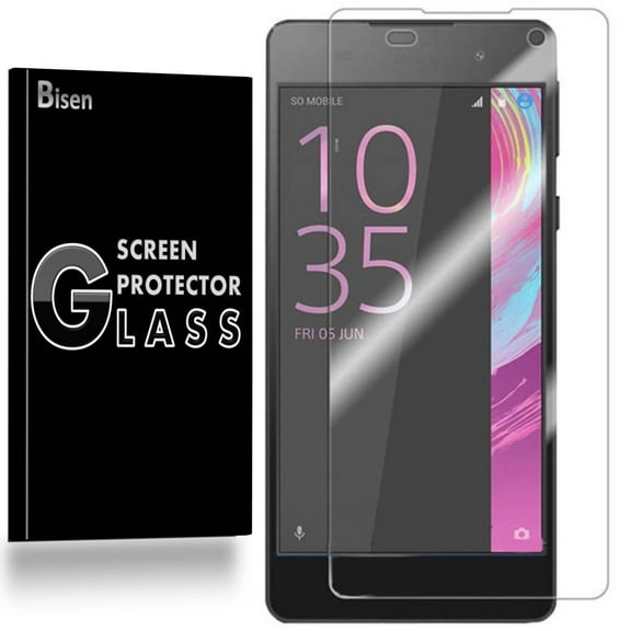 Sony Xperia E5 [BISEN] 9H Tempered Glass Screen Protector, Anti-Scratch, Anti-Shock, Shatterproof, Bubble Free