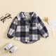 thumbnail image 5 of Gibobby Chamarra niñaNiños Pequeños Bebés Otoño Invierno Camisa Chaqueta A Cuadros Algodón Manga Larga Botón Abajo Niños Abrigo Ropa Outwear(Gris, 18-24 Meses), 5 of 5