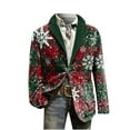 thumbnail image 6 of UQJfacai Christmas Suit for Men Lightweight Xmas Printed Blazer Casual One Button Holiday Party Fit Jacket with Pockets, 6 of 7