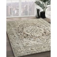 thumbnail image 3 of Ahgly Company Machine Washable Indoor Square Traditional Khaki Green Area Rugs, 6' Square, 3 of 7