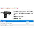 thumbnail image 2 of Camshaft Position Sensor - Compatible with 2012 - 2020 Chevy Impala 3.6L V6 2013 2014 2015 2016 2017 2018 2019, 2 of 2