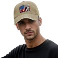 thumbnail image 6 of Vintage Washed Baseball Cap for Men and Women, Adjustable Low Profile Dad Hat, Cotton Curved Brim Casual Outdoor Hat,Conservative MAGA Flag, 6 of 8