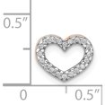 thumbnail image 4 of 14K Rose Gold 1/15Ct. Diamond Heart Chain Slide Made In India pm4855-008-ra, 4 of 5