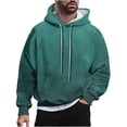 thumbnail image 2 of Blczomt Men's Hoodies Pullover Winter Sweatshirt Casual Green Loose Gradient Clothing, 2 of 6