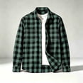 thumbnail image 5 of TRUNZI Mens Plaid Long Sleeve Button Down Shirts Regular Fit Work Office Suit Gingham Shirts with 2 Chest Pockets, 5 of 8