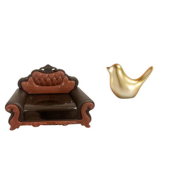 Sofá en miniatura para muñecas,Muebles de casa de muñecas,modelo de sofá europeo,decoración,Modelo de silla individual Mini Bench Chair sofá,Figura de pájaros,Figura de pájaro