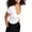 Bright White, variant on Womens Petites Scoop Neck Bodycon Bodysuit