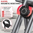 thumbnail image 4 of POOBOO Silent Magnetic Resistance Indoor Cycling Bike Exercise Bike with Arm Exerciser Stationary Bike for Home Gym Exercise, 4 of 11