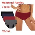 thumbnail image 1 of Noyal 2 Pack Physiological Panties For Women Cotton Leak Proof Period Briefs Menstrual Underwear, 1 of 13