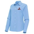 thumbnail image 2 of Women's Antigua Light Blue St. Louis Cardinals Porter Woven Long Sleeve Button-Up Shirt, 2 of 3