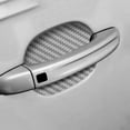thumbnail image 3 of 4Pcs Universel Fibre de Carbone Auto Porte Poignée Film Autocollants Voiture Poignée Anti-Rayures Autocollants, 3 of 5