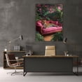 thumbnail image 4 of Mudket Framed Ready to Hang Tropical Jungle Leopard Canvas Wall Art, Pink Floral Cheetah Print Room Decor, Animal Wall Art for Living Room Bedroom Bathroom Bohemian Home Decor - 18"L x 12"W, 4 of 10