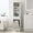 White-tall, variant on Natural Tilt Out Laundry Hamper Cabinet Hidden Laundry Hamper Cabinet with Drawers and Baskets for Bathroom Hamper with Storage for Kitchen Bedroom，16x16x30in