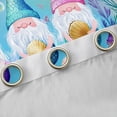 thumbnail image 4 of Feelyou Funny Gnome Mermaid Curtains Pack of 2 (42x84 Each) for Kids, Ocean Starfish Seashell Curtains Blackout, Kawaii Ocean Animal Bedroom Curtains, Living Room Curtains Decor, 4 of 6