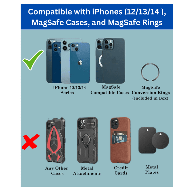 Magtame Support Magnétique Pour Téléphone Portable, Double Face, Solide