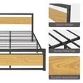 thumbnail image 4 of GymChoice Metal and Wood Platform Bed Frame with Headboard and Footboard - Strong Slat Support, No Box Spring Needed, Easy Assembly, Maple Finish, 4 of 6