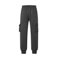 thumbnail image 5 of Admvng Womens Pants Cuffed Hem Drawstring Elastic Waist Casual Full Length Trousers with Pockets, 5 of 8