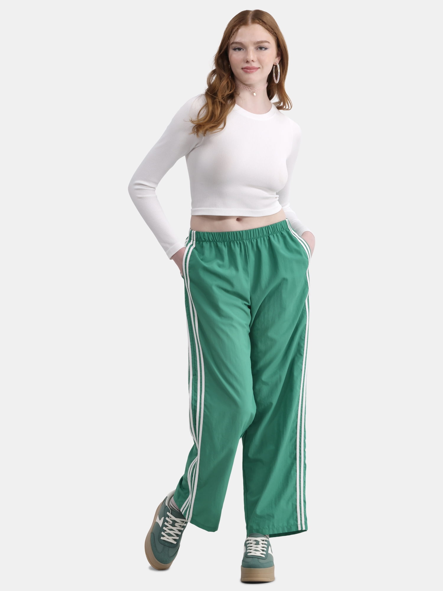 No Boundaries Seamless Ribbed Tee with Long Sleeves, Women's XXS-XXL