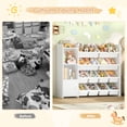 thumbnail image 6 of Hiphuta 44”Wide Kids Bookcase Toy Storage Organizer with 12 Removable Toy Boxes, Wooden Toy Chest for Kids, Kids Storage Bookshelf for Small Bedroom Playroom, White, 6 of 8