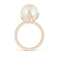 thumbnail image 2 of ANGARA Trillium Freshwater Cultured Pearl Solitaire Ring in 14K Rose Gold for Women | June Birthstone, Birthday, Anniversary, Jewelry Gift for Women | Pearl Ring, 2 of 9
