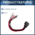 thumbnail image 4 of Kit de reparación de cable de faros Unique Bargains No.55112988AE/55112989AE para Ram 1500 Big Horn, Laramie, Limited Luz trasera Conector de faros 12 terminales 30cm/11.81" 1 set, 4 of 7