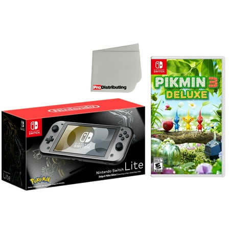 Nintendo Switch Lite Pokemon Dialga & Palkia Edition 32GB Handheld Video Game Console with Pikmin 3 Game Bundle