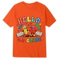 thumbnail image 4 of WERYOUNG Girls First Day Of School Shirt Short Sleeve Crew Neck Cartoon Prints T Shirts Lightweight Knit Tees For Kids Back To School Soft Top 4-5 Years, 4 of 4