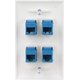 thumbnail image 5 of Placa de Pared Ethernet de 4 Puertos, Toma de Pared Cat 6 Hembra-Hembra, Compatible con Dispositivos Keystone RJ45 Cat7/6/6e/5/5e – Toma de Pared para Enchufe Ethernet (Azul), 5 of 7