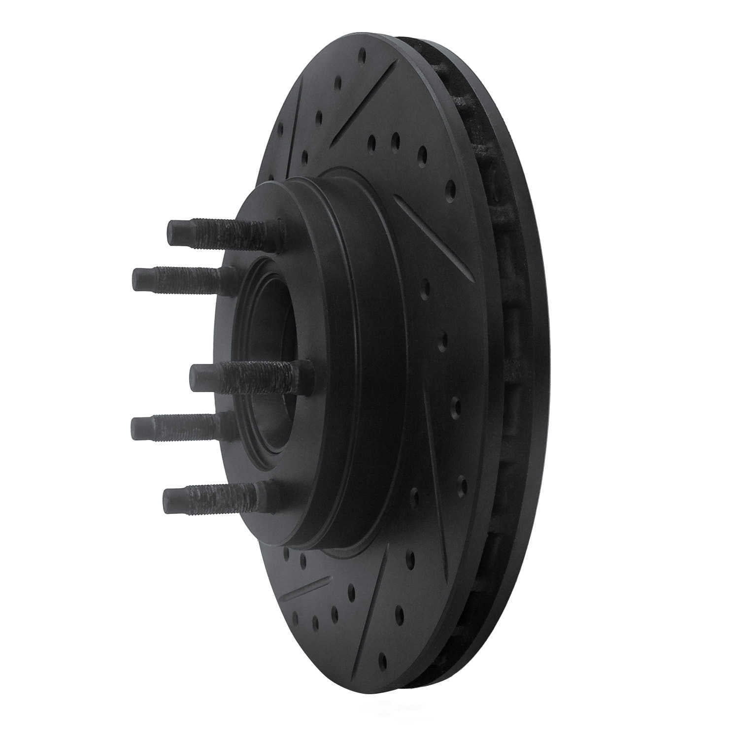 Dynamic Friction Company 633-54140L DFC Brake Rotor - Drilled And Slotted - Black