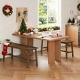 thumbnail image 3 of HOOBRO 39.3'' Bamboo Dining Bench, Farmhouse Kitchen Table Bench, Kitchen & Living Room Furniture, Easy to Assemble, Sturdy and Stable, Mocha MA03CD01G2, 3 of 10