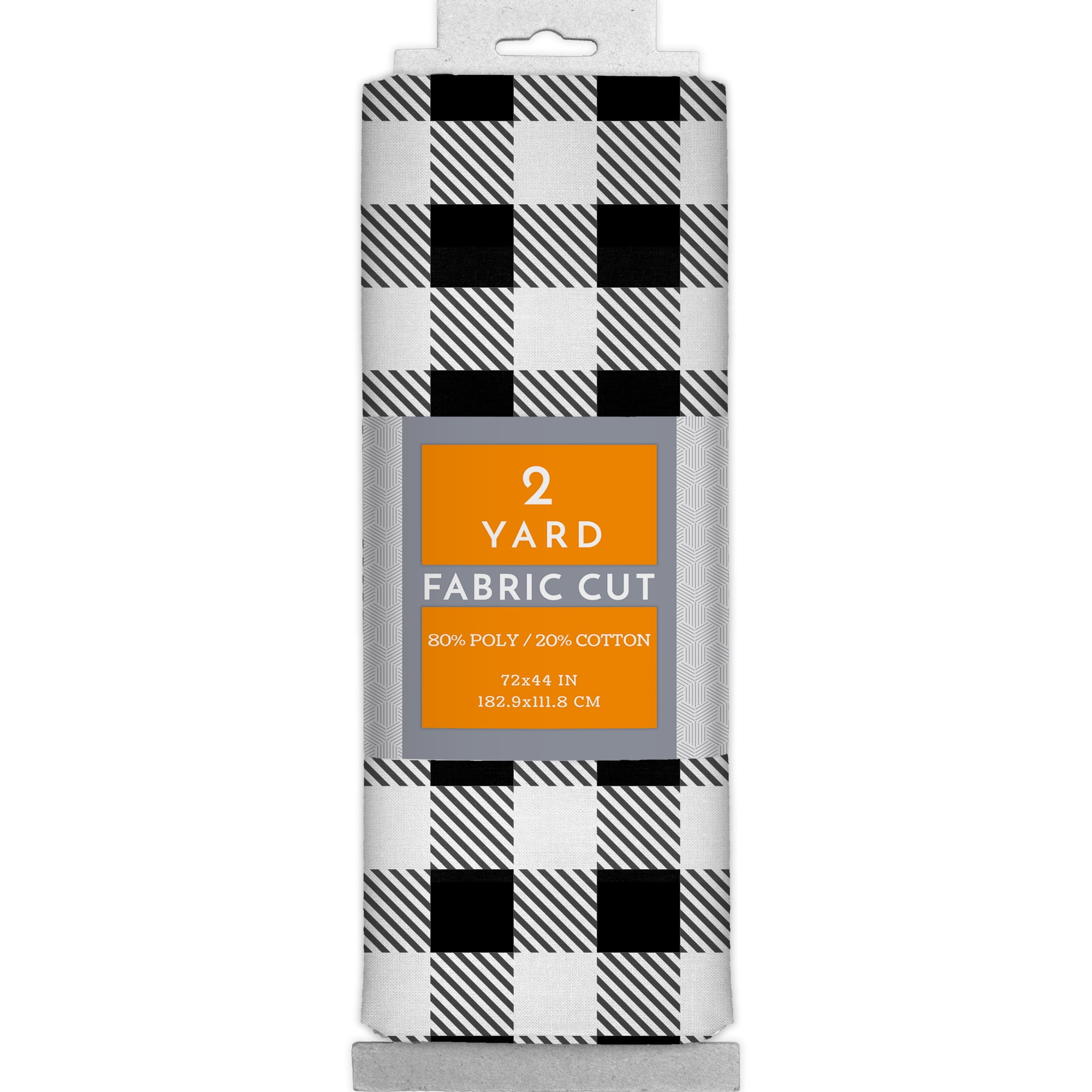 (2 pack) 2 Yards 100% Cotton Gingham, Black, 44" Wide for Crafts by David Textiles