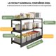 thumbnail image 4 of FBXGT Mesa Consola, Estantes para Cocina Mueble para Cocina, Mesa para Cocina, Estantes de 3 Niveles Multiusos Alacena De Almacenamiento Estanteria para Sal&oacute;n, Dormitorio,100 * 35 * 80CM,Ne, 4 of 8