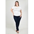 thumbnail image 4 of Playera Paris con pedreria Roman Fashion /Tallas Extras, 2261 (Blanco) blanco 42, 4 of 6