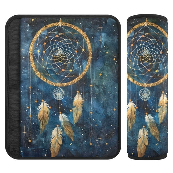 ALAZA Dream Catcher Starry Car Seat Belt Adjuster Neck Covers Shoulder Cushions Pads S