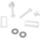 thumbnail image 3 of Tornillos y tuercas para asiento de inodoro Htppzjr, plástico blanco, 2 piezas, 3 of 7