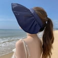 thumbnail image 2 of CoCopeanut Baru Wanita Lipat Musim Panas Visor Solid Wanita Olahraga Luar Ruangan Matahari Bisbol Cap Hat Sunscreen Cap Ember Hat Wanita Panama Perjalanan cap, 2 of 6