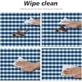 thumbnail image 4 of Round Fitted Tablecloth 44 Inch, Gingham Buffalo Plaid Fitted Round Table Cover Fitted Stretch Table Cover Wipeable Table Covers Dining Table Cover for Dining, Party, Buffet, Wedding, 4 of 8