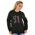 thumbnail image 5 of Star Shine Pretty Beautiful Cute Women Crewneck Sweatshirt Brisco Brands S, 5 of 6