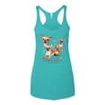 thumbnail image 2 of Wild Bobby, If It's Not a Chihuahua It's Just a Dog Gift, Women Tri-Blend Racerback Tank Top, Tahiti Blue, Small, 2 of 4
