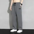 thumbnail image 5 of Pantalones de verano rectos para hombre, pantalones deportivos finos, lisos, drapeados, oferta de bienvenida, pantalones de entrenamiento estéticos, precio barato y caliente para hombres, 5 of 5