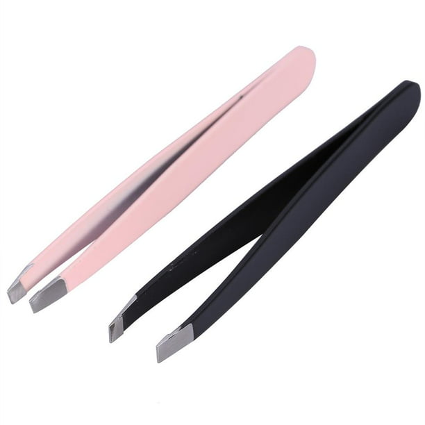 Pinzas de depilar, Pinzas de acero inoxidable de 2 piezas: las mejores pinzas para su uso diario Cejas moldeadas, cabello encarnado, astillas, depilación facial, herramienta de m Para Maquillaje Octpeak NO
