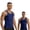 Navy, variant on Men's Seamless Compression Tank Sleeveless Crew Neck Tummy Control Slim Body Shaper XL