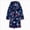 Navy 0626, variant on Toddler Boys Girls Flannel Bathrobes Kids Soft Hooded Sleepwear Cartoon Print Night-robe Kids Flannel Hooded Bathrobe 2T 3T 4T 5T 6T 7T Toddler Plush Robes With Belt,Navy,Size 6-7T
