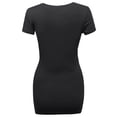 thumbnail image 2 of FashionOutfit Women's Basic Solid Scoop Neck Various Color Short Sleeve, 2 of 3