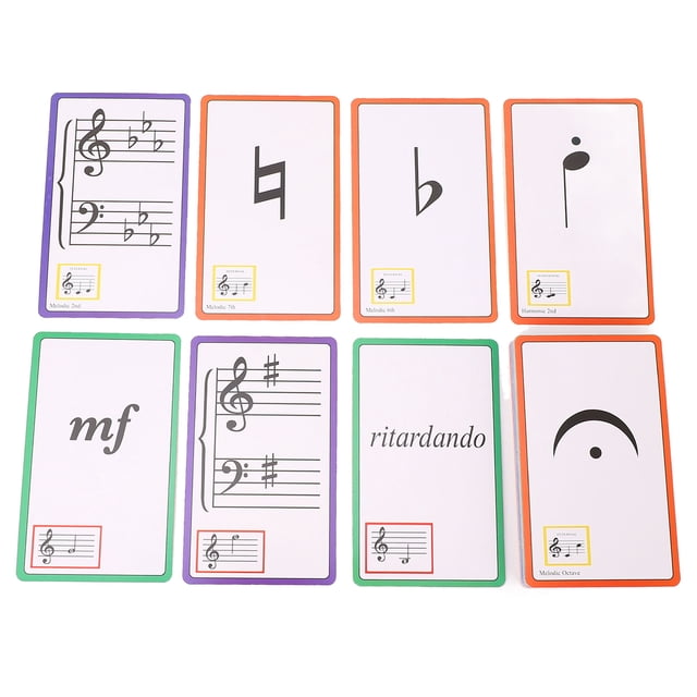 Cartes Flash Musicales, Cartes Flash Pratiques pour Notes de Piano, Longue Durée, Codées par Couleur pour l'Éducation