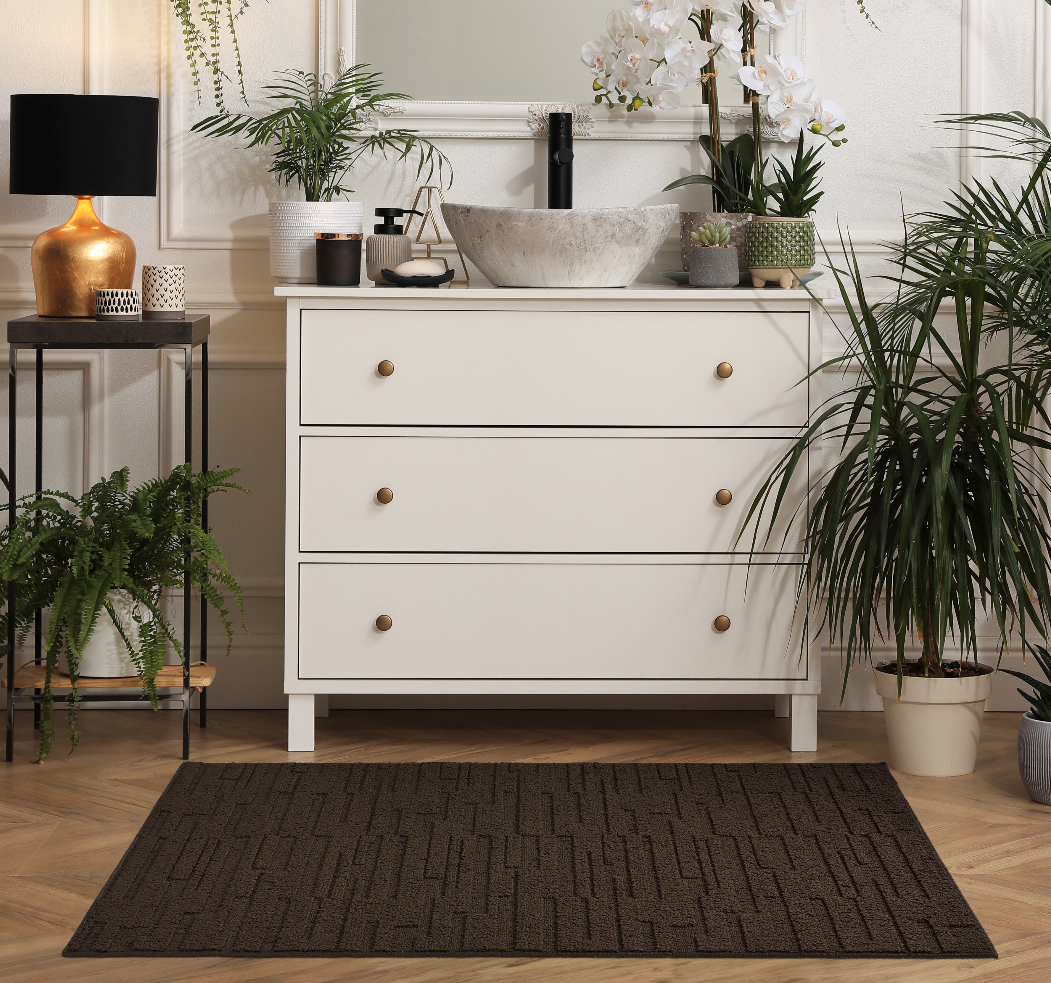 Garland Rug Brentwood Pixel Mocha Indoor Area Rug, 3' x 5'